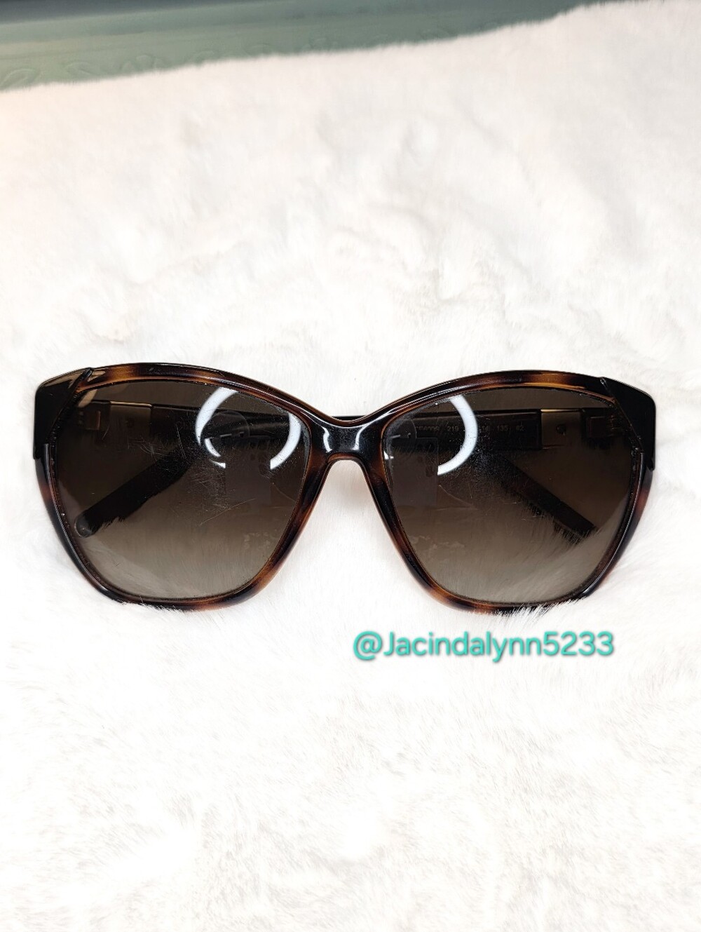 Chloe Havana Cat Eye Sunglasses Brown Tortoiseshell Frames  **SCRATCHED LENSES**